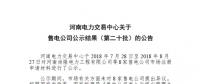 河南售電公司公示結果(第二十批)：8家售電公司注冊生效