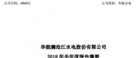 半年報丨華能水電上半年實現營業收入 64.69 億元