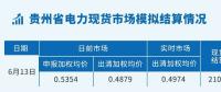 貴州電力交易中心：電力現貨市場模擬結算情況（2023.6.13-14）